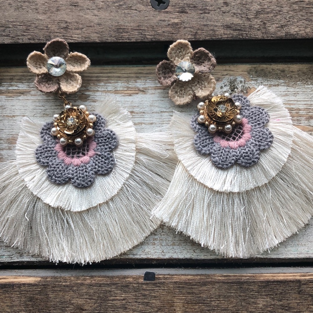 statement fringe earrings